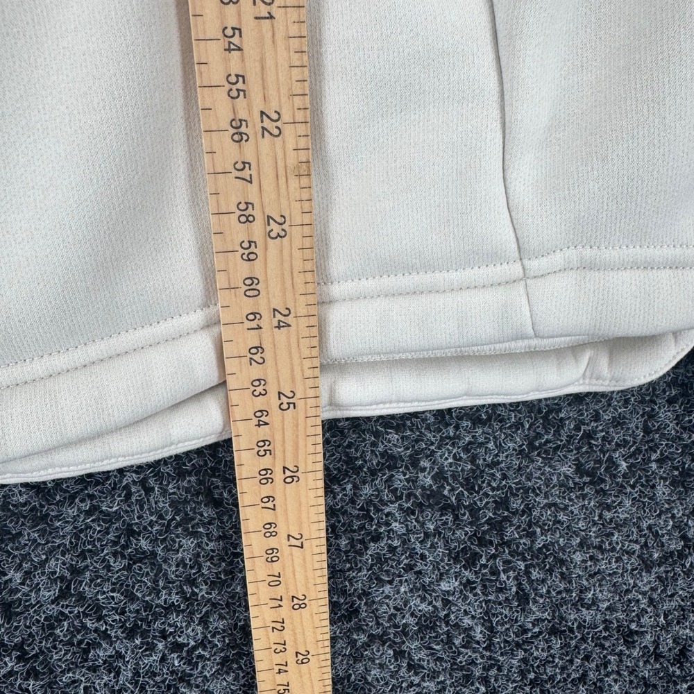 The North Face Womens Mountain Sweatshirt Quilted Pullover Grey Cream Medium - Picture 8 of 8